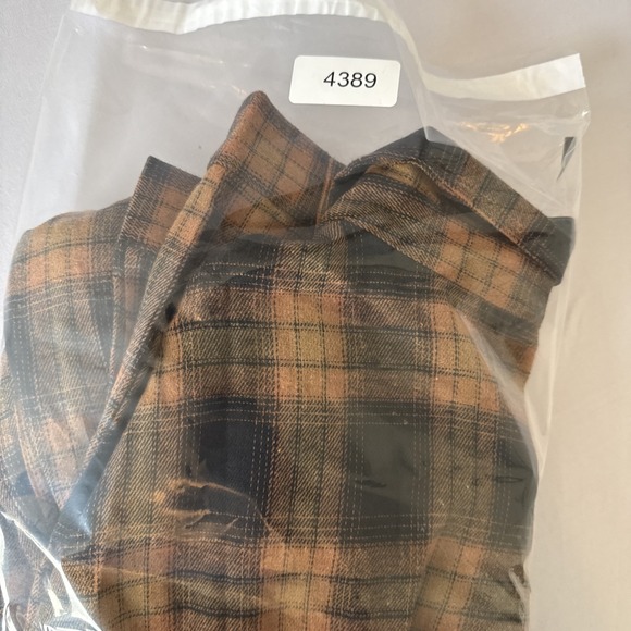 Blooming Jelly NWT Flannel Plaid Button Down Pocket Tunic Shirt Dress M Boho - Picture 10 of 10